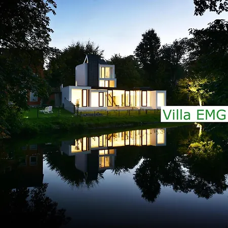 Villa Einzigartige Luxus Design Emg Nah Muenster Mit Garten Direkt An Der Ems, Bis Max 10 Personen Warendorf