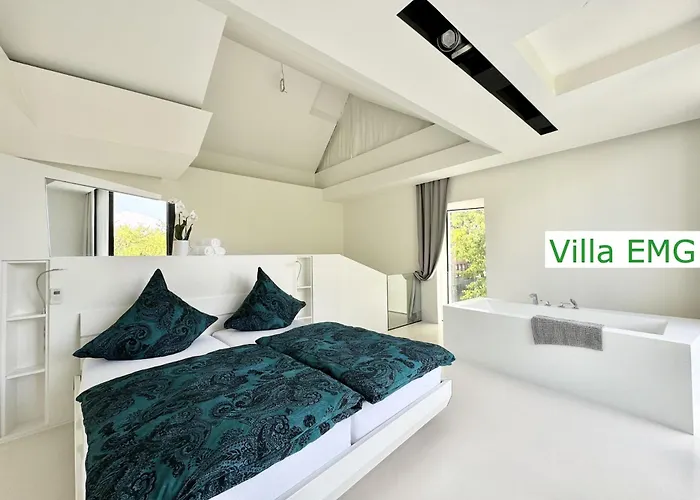 Vila Einzigartige Luxus Design Emg Nah Muenster Mit Garten Direkt An Der Ems, Bis Max 10 Personen