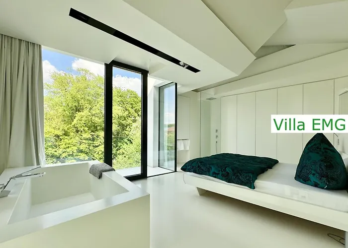 Einzigartige Luxus Design Emg Nah Muenster Mit Garten Direkt An Der Ems, Bis Max 10 Personen Vila *