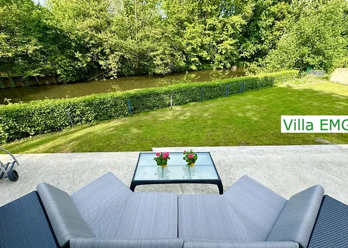 Einzigartige Luxus Design Emg Nah Muenster Mit Garten Direkt An Der Ems, Bis Max 10 Personen *