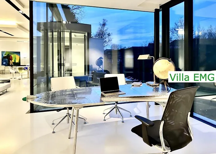 Einzigartige Luxus Design Emg Nah Muenster Mit Garten Direkt An Der Ems, Bis Max 10 Personen